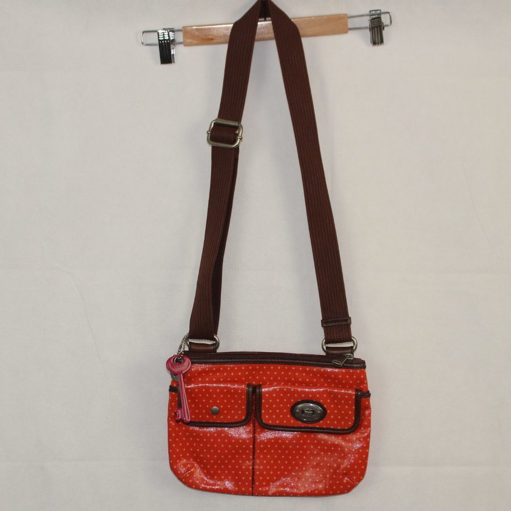 Fossil Key-Per Oilcloth Crossbody Bag